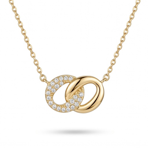 [10605] Lyric colgante enlazado dorado